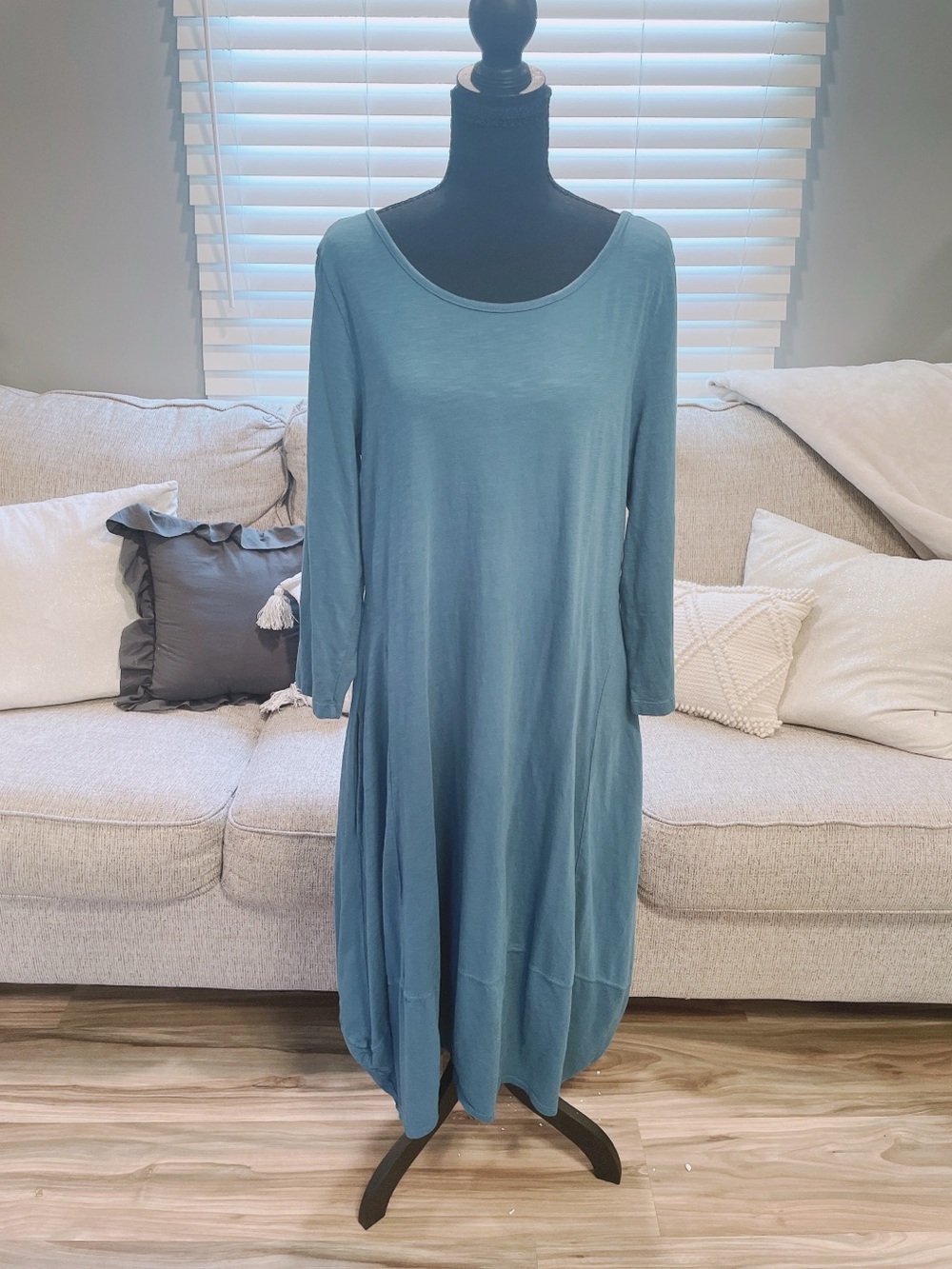 Prairie Cotton Blue Tulip Bubble Dress Size M